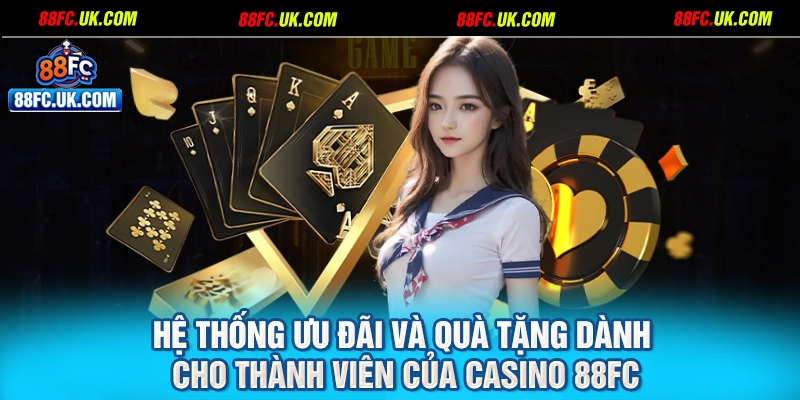 Hệ thống ưu đãi và quà tặng dành cho thành viên của Casino 88FC
